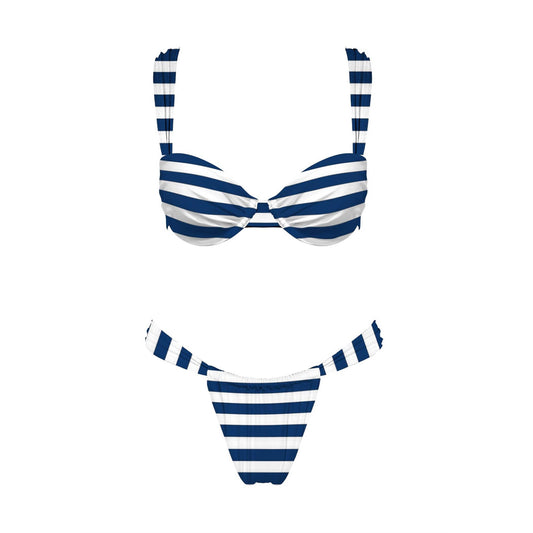 *NEW* - Sundaze Brunch - St Tropez Bikini Set - Navy Stripe