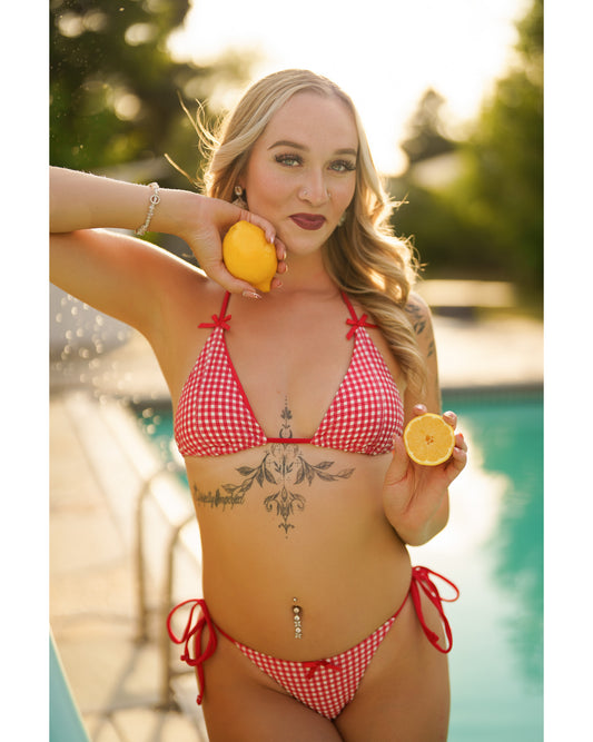 *NEW* - Sundaze Brunch - Forever August Bikini Set - Red Gingham