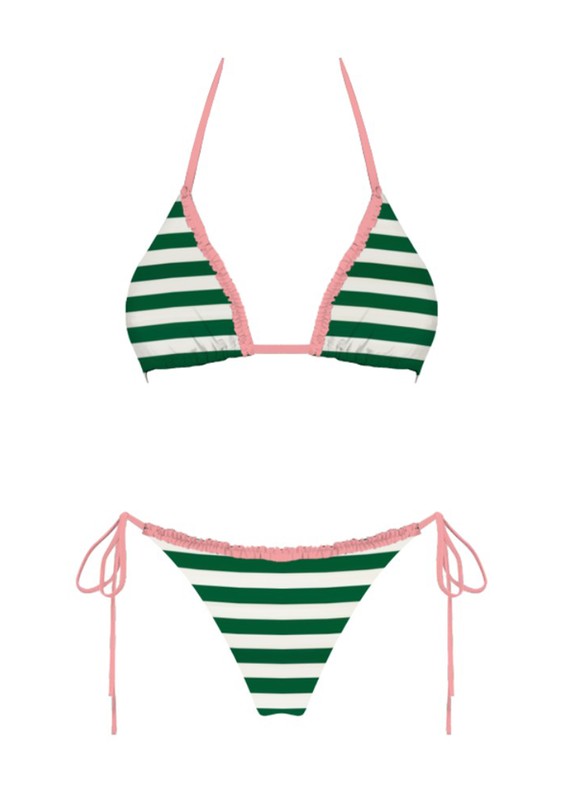 *NEW* - Sundaze Brunch - Sunny Days Bikini Set - Green Stripe
