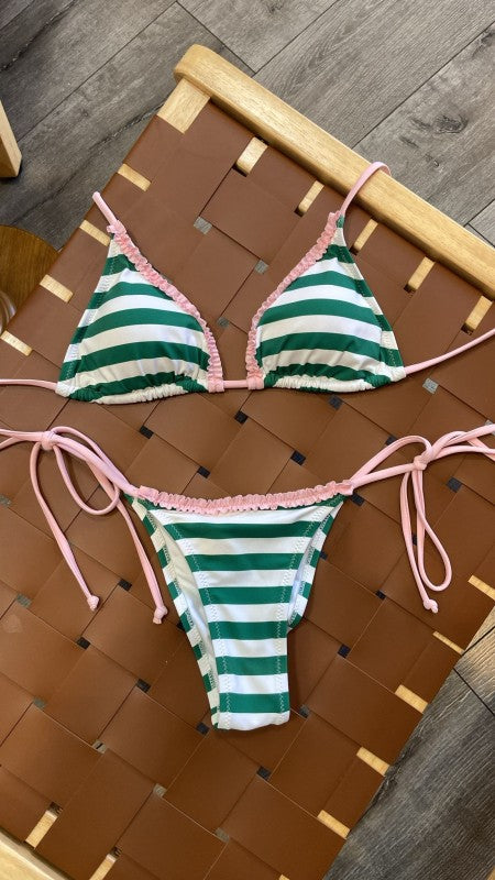 *NEW* - Sundaze Brunch - Sunny Days Bikini Set - Green Stripe