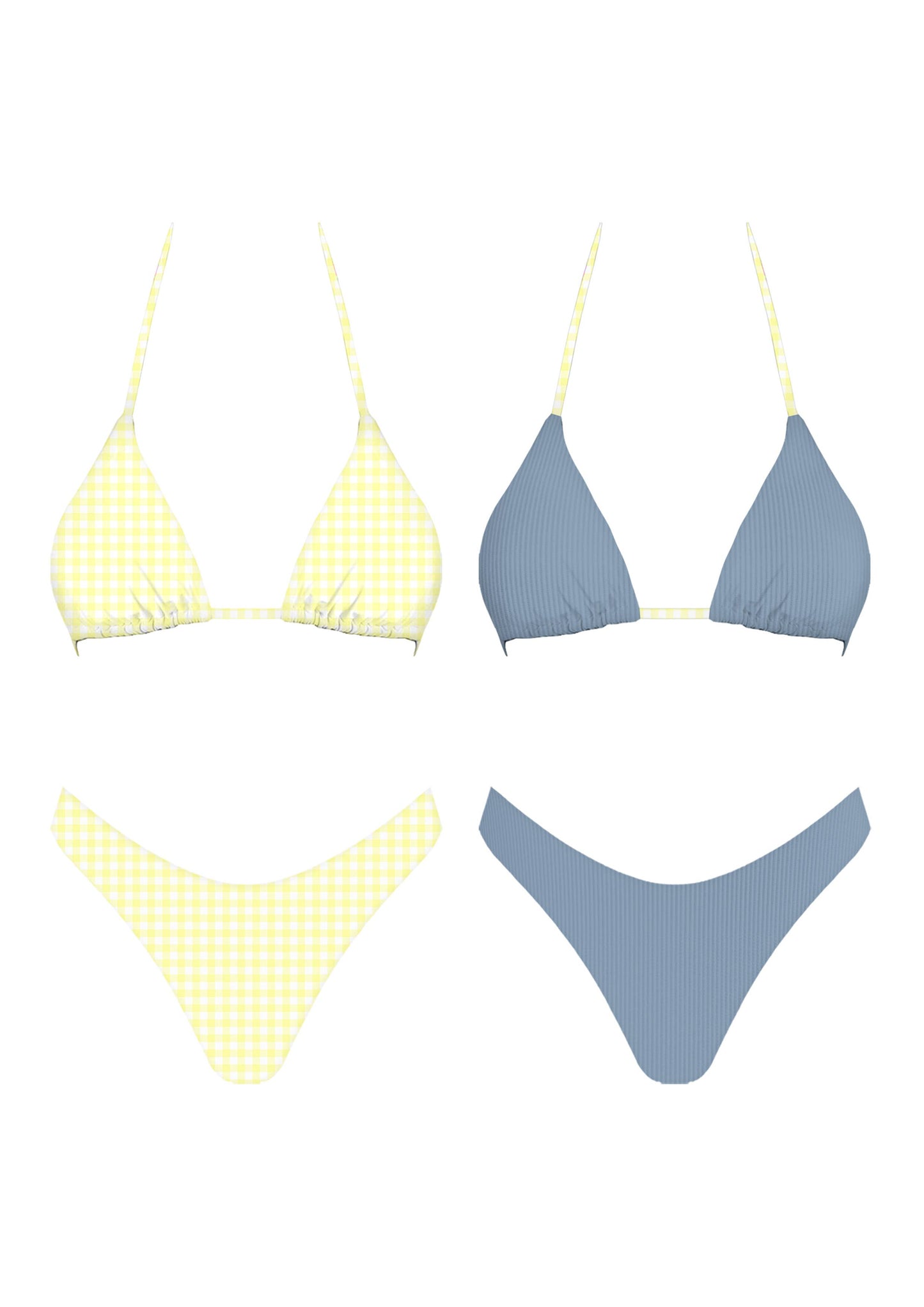 Sundaze Brunch - Jane Reversible Bikini Set - Blue/Yellow